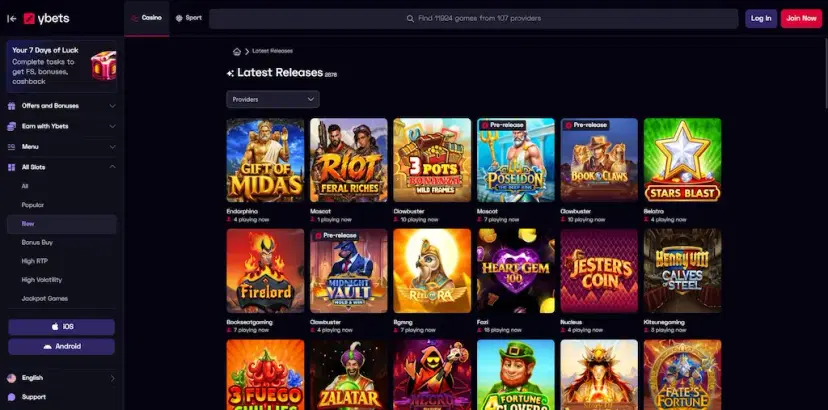 ybets casino games aug 2026