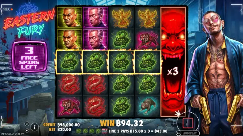 eastern fury free spins
