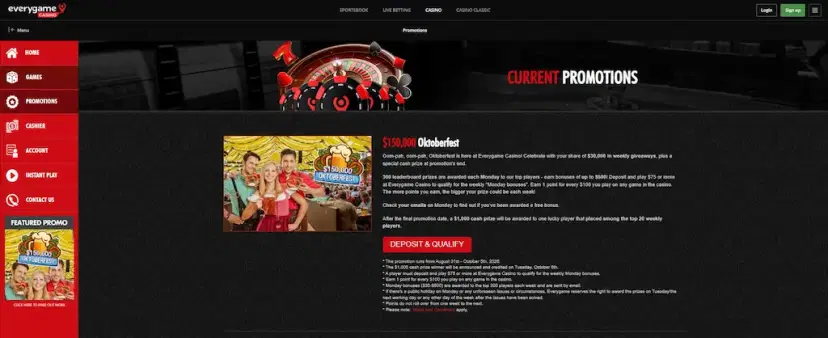 everygame casino oktoberfest promo