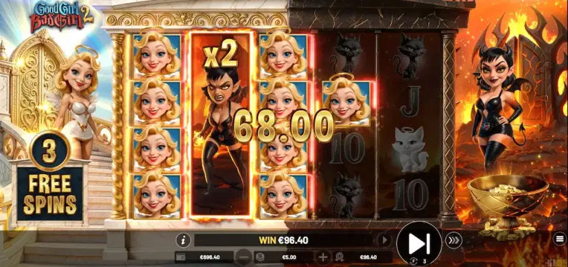 good girl bad girl 2 free spins