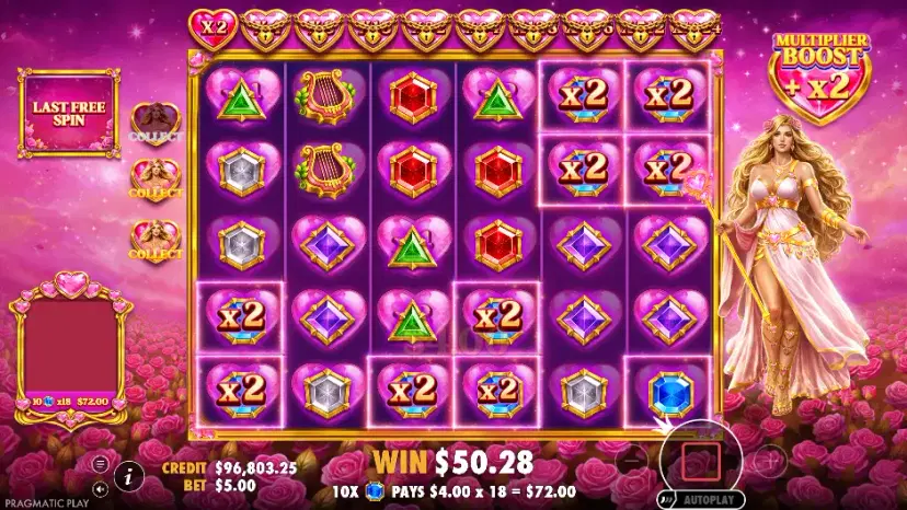 hearts of venus random free spins