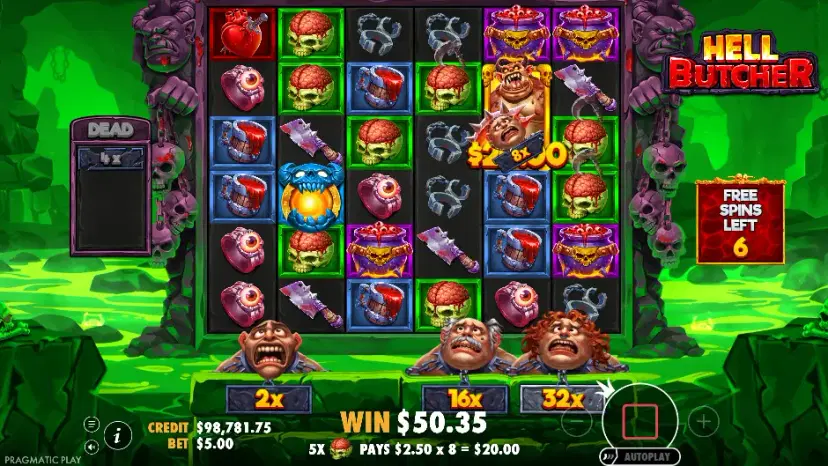 hell butcher no miss free spins