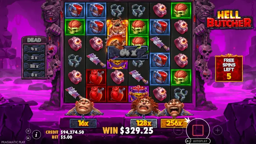 hell butcher no miss madness free spins