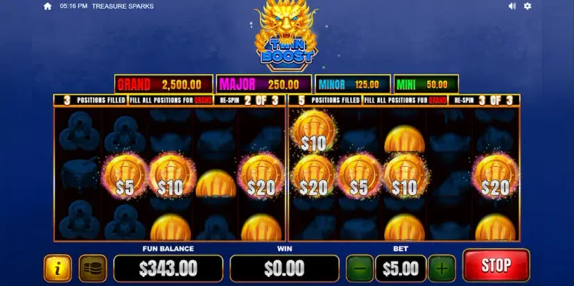 treasure sparks twin boost