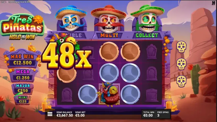 tres pinatas hold & win mega pinata party