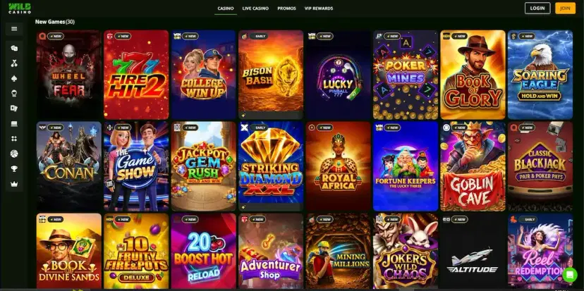 wild casino games sept 2026