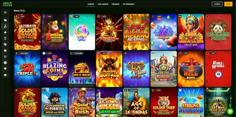wild casino slots sept 2026