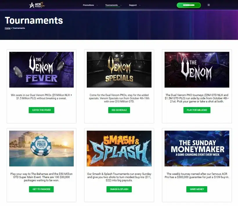 acr poker tournaments oct 2026