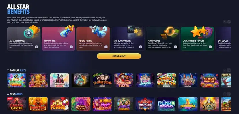 all star slots casino features oct 2026