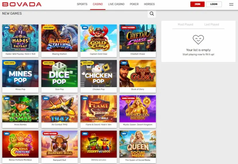 bovada casino games oct 2026