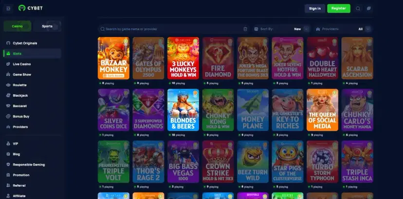 cybet casino games oct 2026