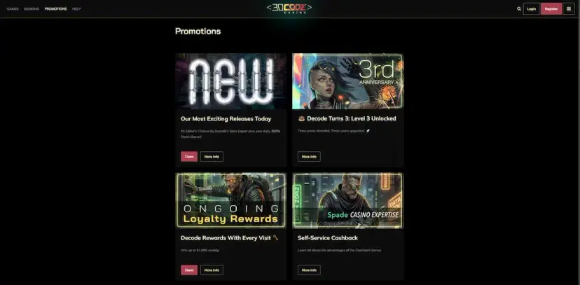 decode casino promotions oct 2026