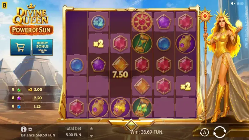 divine queen power of sun main features