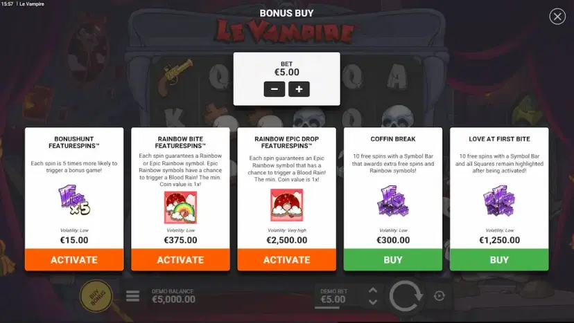 le vampire buy bonus