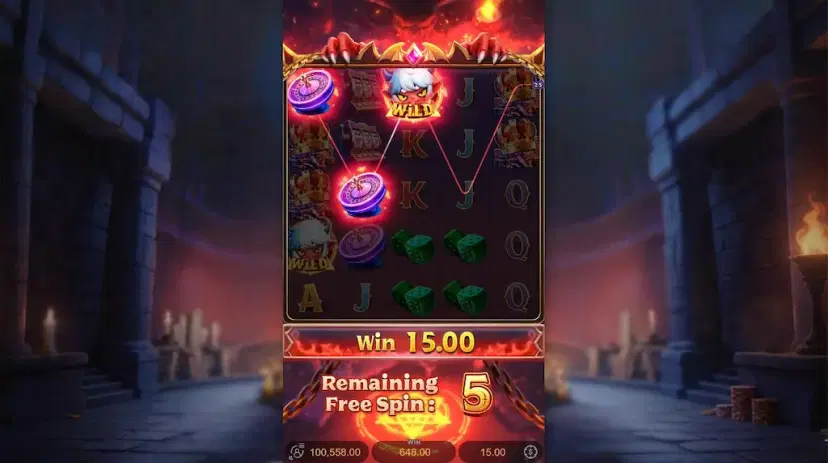 lucky mischief free spins feature