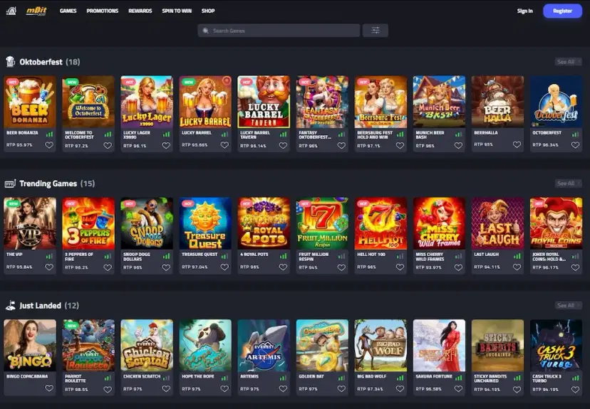 mbitcasino features oct 2026
