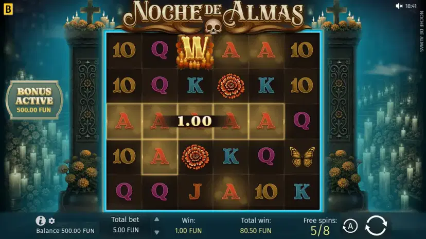 noche de almas free spins
