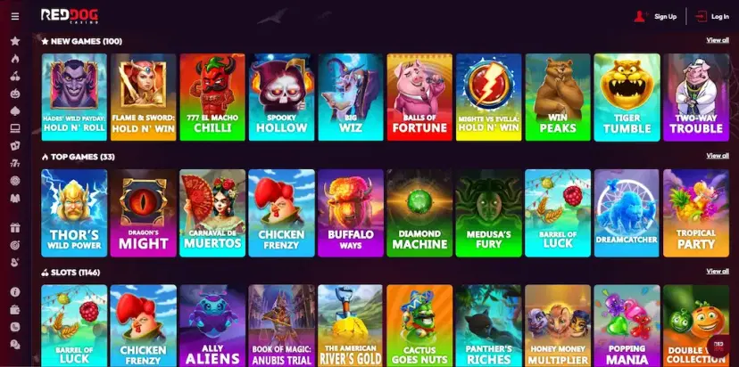 red dog casino features oct 2026