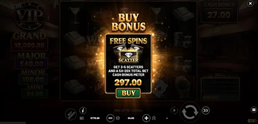 the vip buy bonus