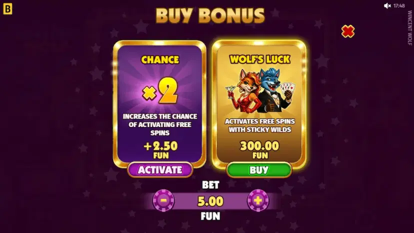 wincent wolf buy bonus