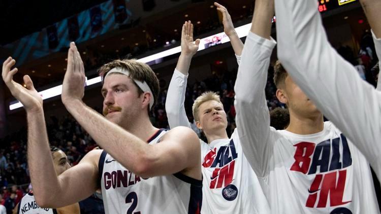 Drew Timme Gonzaga Saint Mary's Gonzaga 2022 WCC Tournament championship game