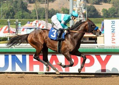 Messier wins over the Santa Anita dirt.