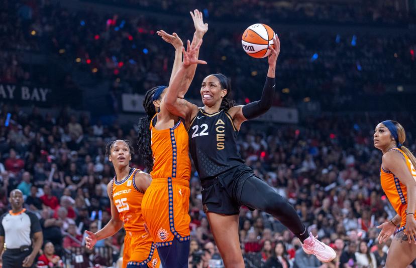 A'ja Wilson shooting