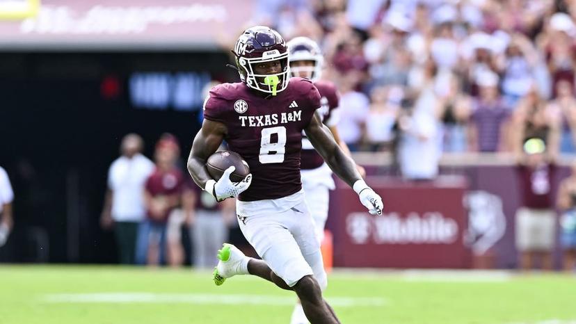 Le'Veon Moss is running for 6.7 yards per carry this season and has a rushing touchdown - Texas A&M Notre Dame Picks