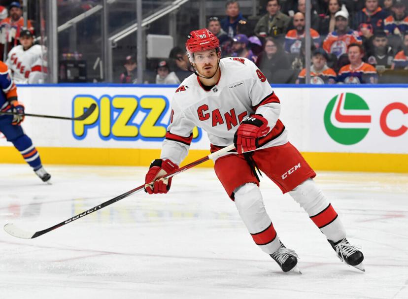 Jake Roslovic is on the top line for the Carolina Hurricanes making his point a best bet