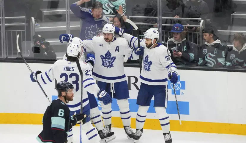 Auston Matthews and teammates