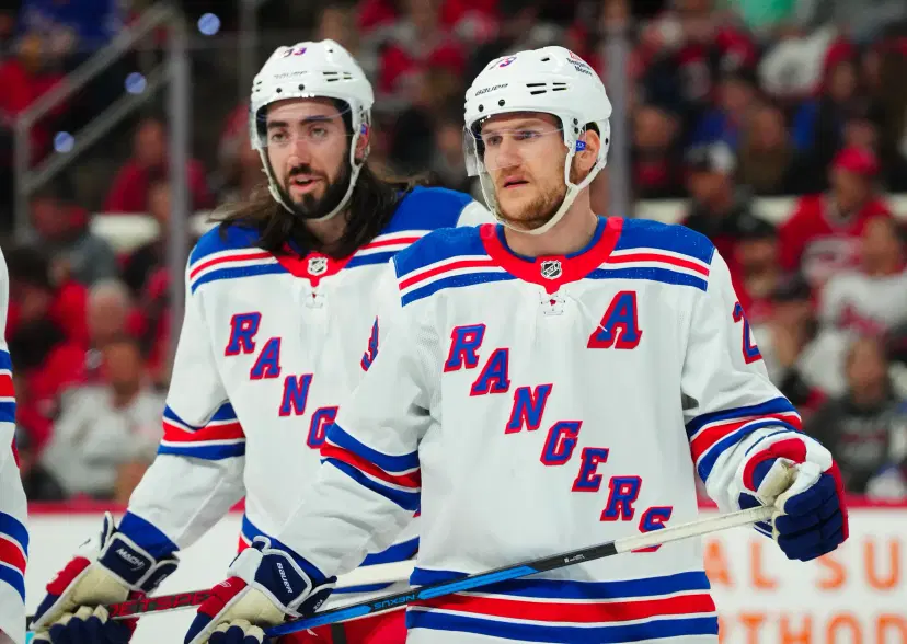 Mika Zibanejad and Adam Fox