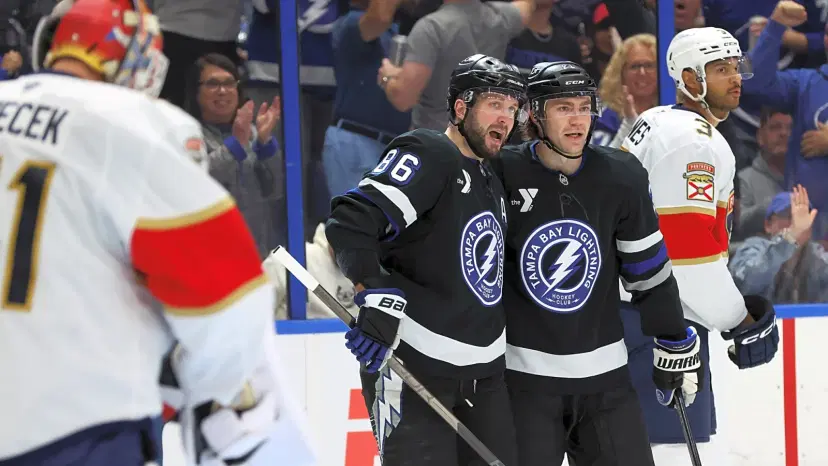 Nikita Kucherov and Brayden Point