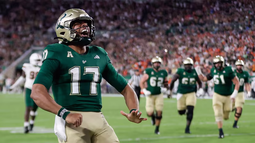 Byrum Brown has been moving the ball with his legs this season - South Florida North Texas Picks