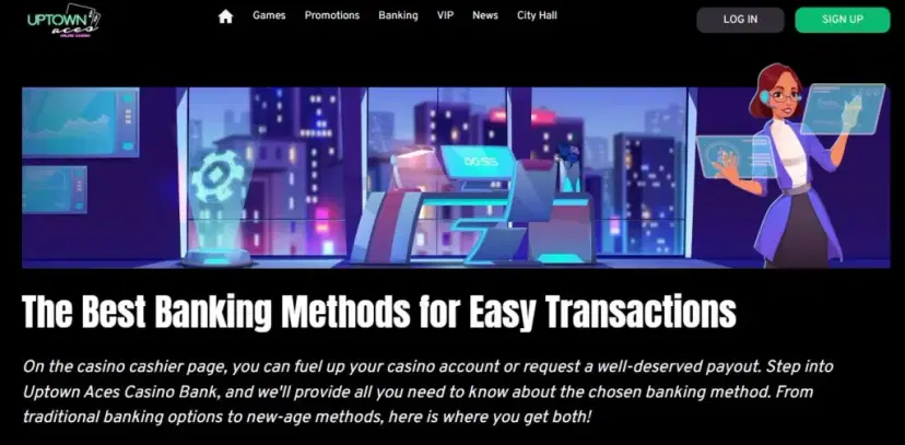 Uptown Aces Casino Banking