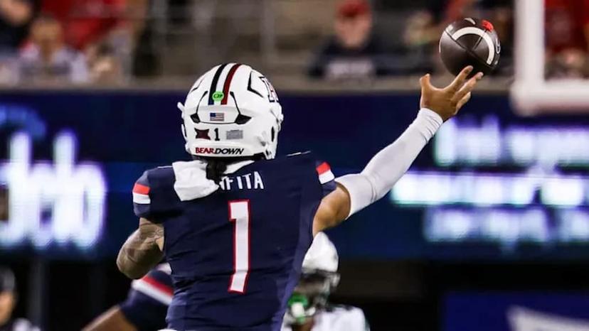 Noah Fifita is looking to lead Arizona to their second 10 win season as the starter - SMU Arizona Picks