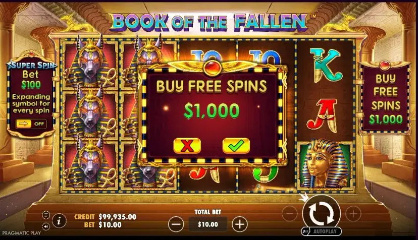 Book of the Fallen Buy Free Spins