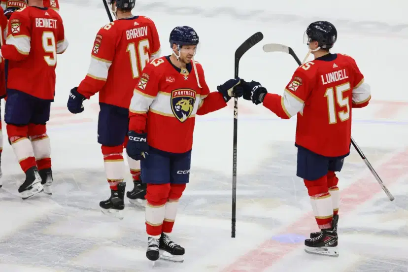Sam Reinhart and Anton Lundell