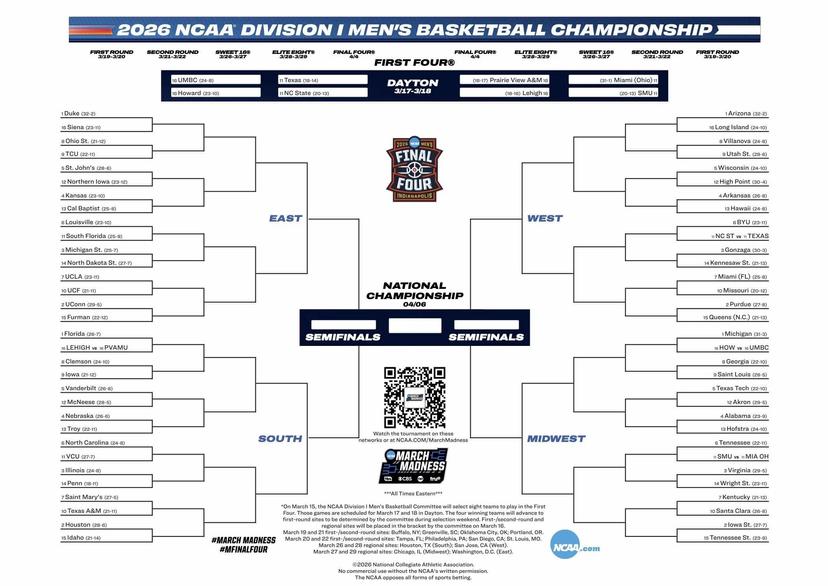 The 2026 NCAA Tournament Bracket is finally here - NCAA Tournament Preview