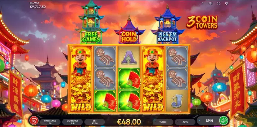 3 Coin Towers Lucky Time Feature