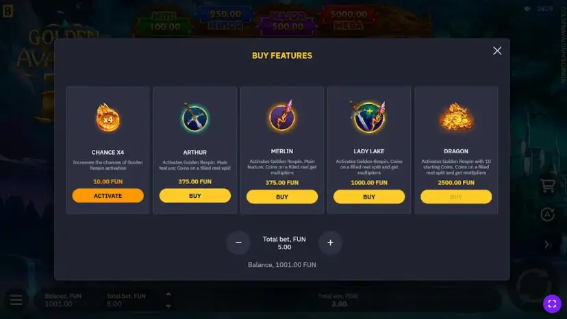 Golden Avalon Hold and Win Buy Bonus & Chance x4