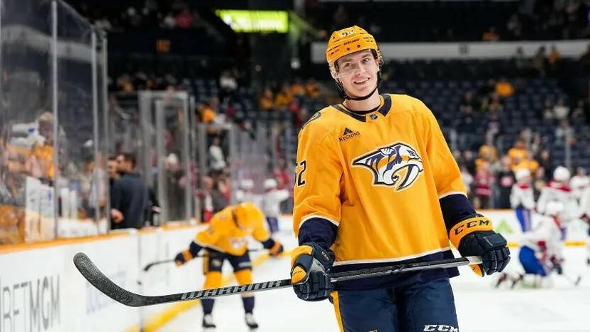 Matthew Wood gets to center a line with Forsberg and Marchessault