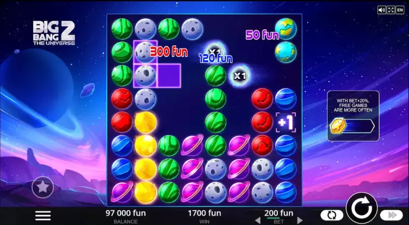 Big Bang 2 Rain of Planets & Coin Spawn