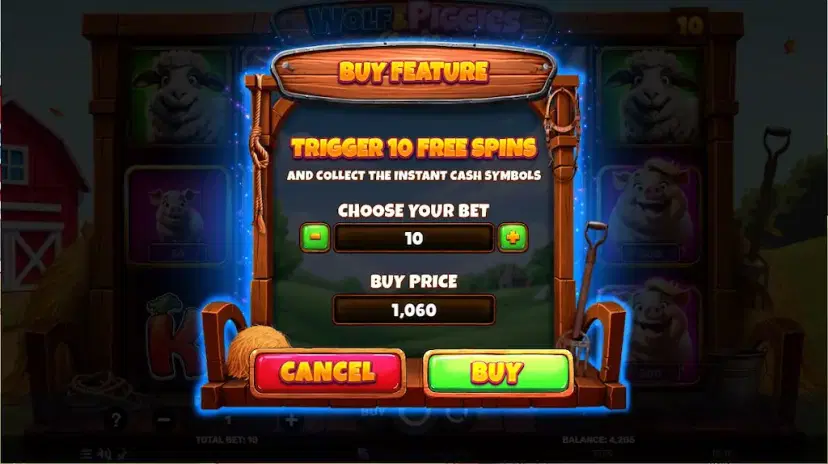 Wolf & Piggies Buy Bonus