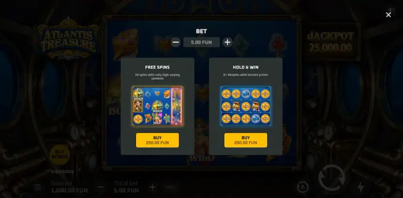 atlantis treasures bonus buy