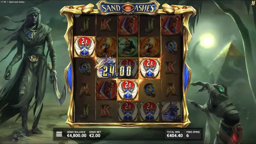 sand and ashes bonus game - desert fury