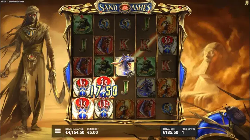 sand and ashes bonus game - storming sphinx