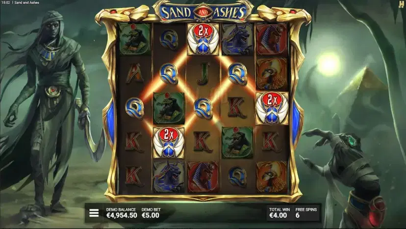 sand and ashes wild scarab multipliers and respins
