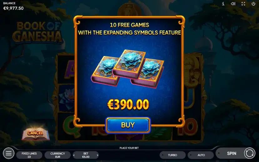 book of ganesha bonus buy