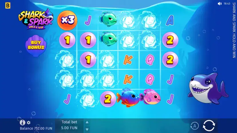 shark & spark hold & win main features