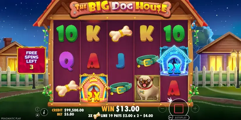 the big dog house free spins